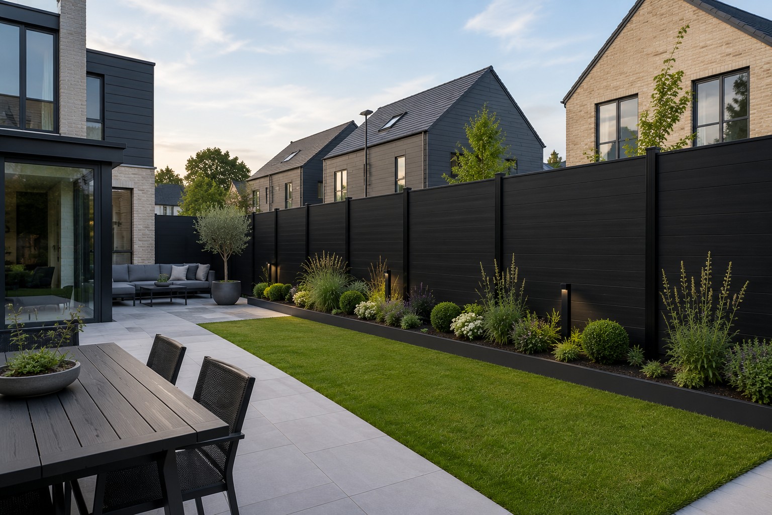 Composite fencing garden inspiration by Pinnacle Fencing