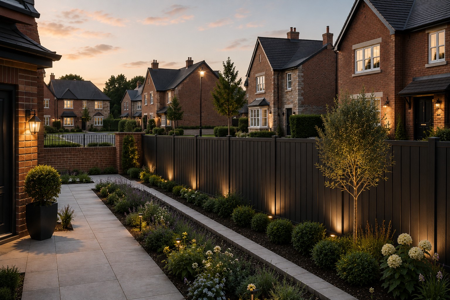 Composite fencing garden inspiration by Pinnacle Fencing